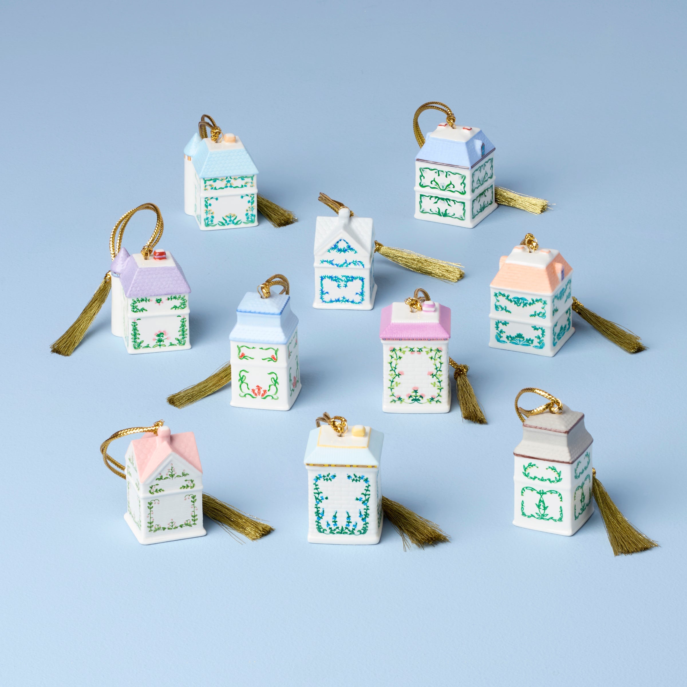 Lenox Spice Village 10-Piece Mini Ornament Set