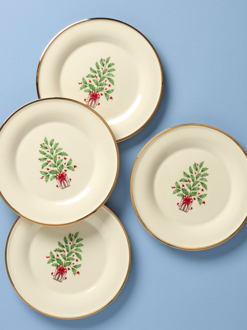 Holiday Tree Accent Plates - Set of 4