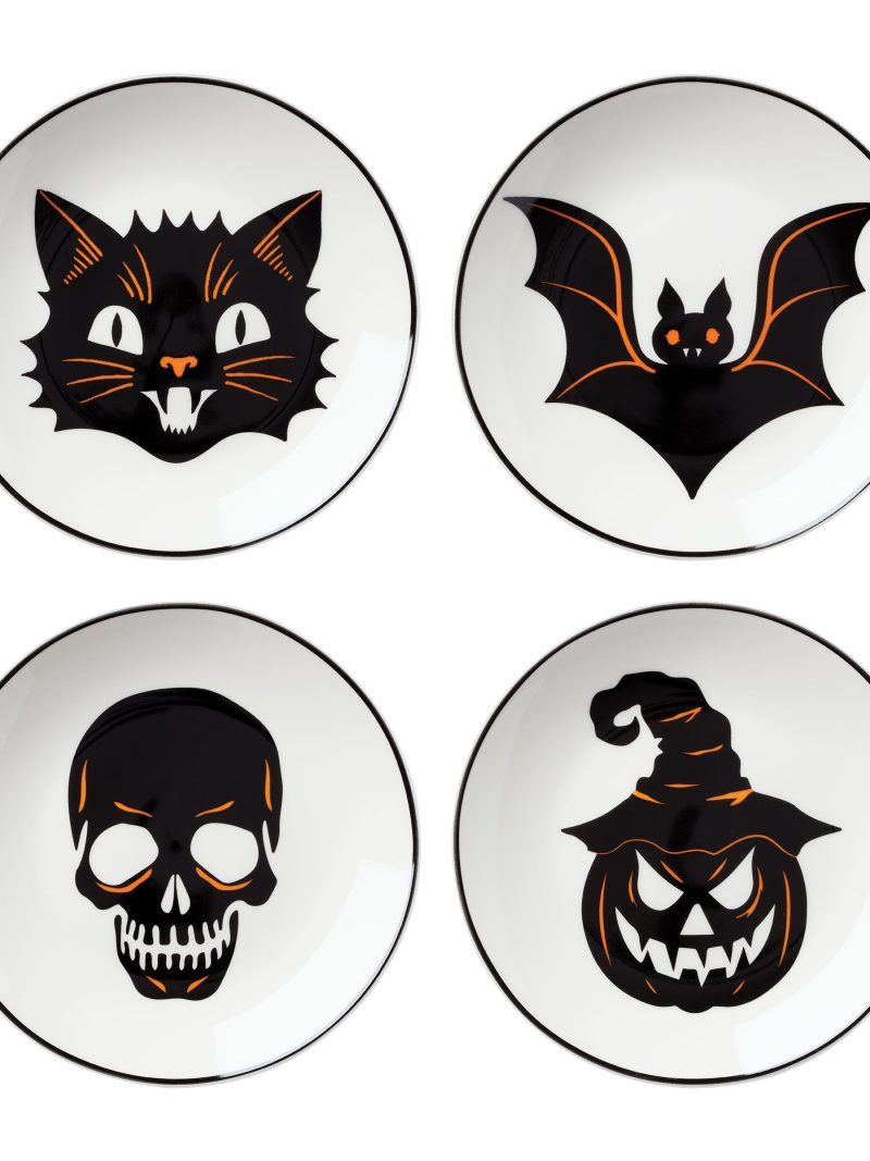 Vintro Halloween Tidbit Plates, Set of 4